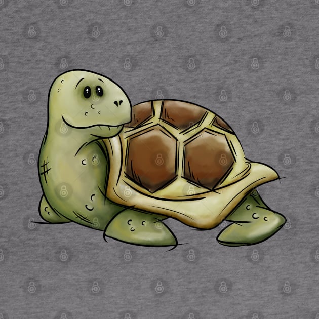 Funky Funny Tortoise Illustration Casual Cute Turtle by SkizzenMonster